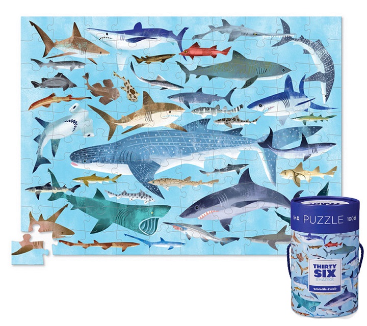 Пазл 100 деталей – Акулы из серии 36 Животных  